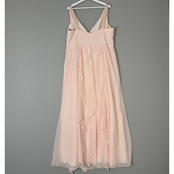 White by Vera Wang Dress Womens 20 Petal Pink Ruffle Gown Chiffon Whimsy Fairy - Picture 6 of 16